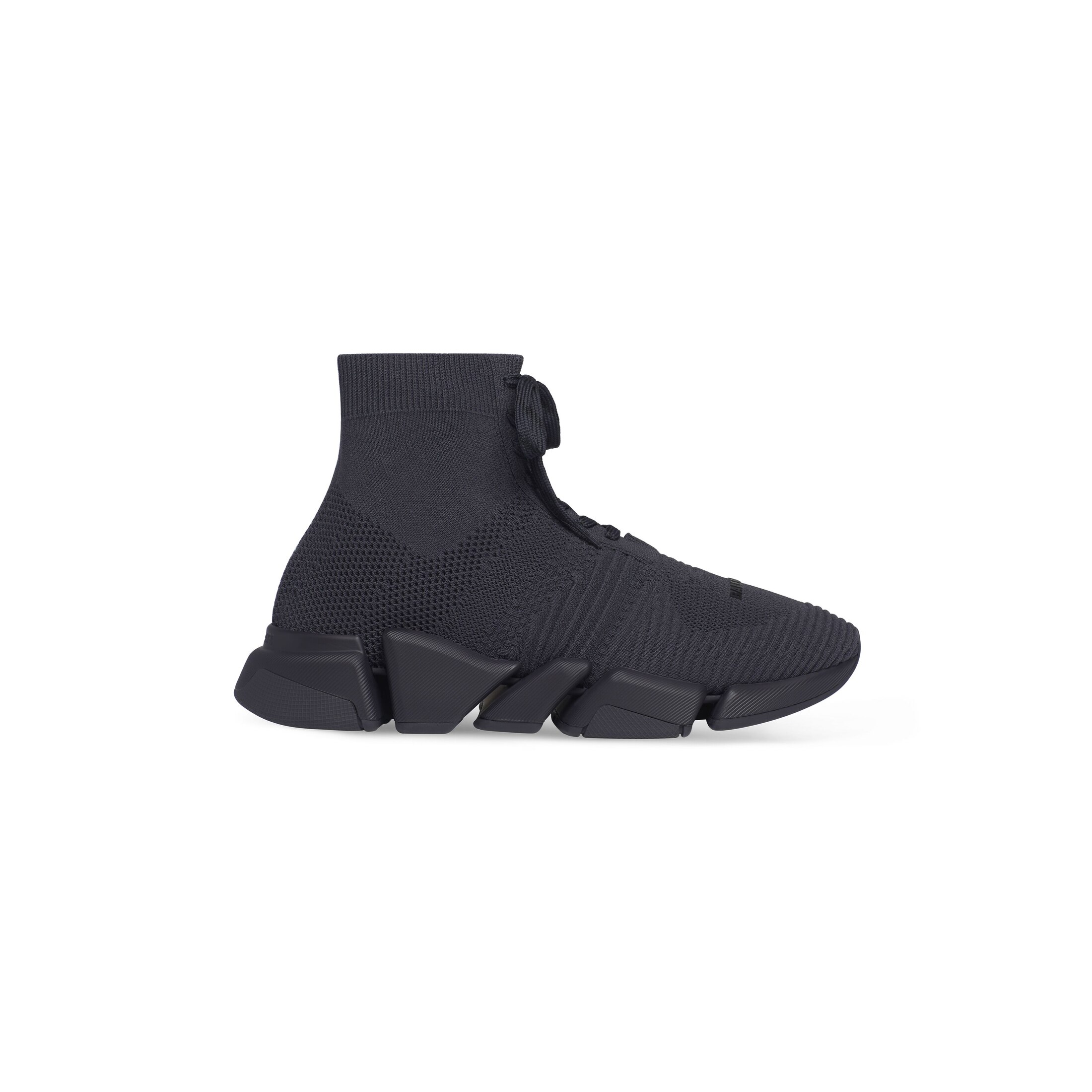Balenciaga Speed 2.0 Lace-Up Recycled Knit Trainers - Grey & Silver - Men's - 9 - Polyester, Elastane