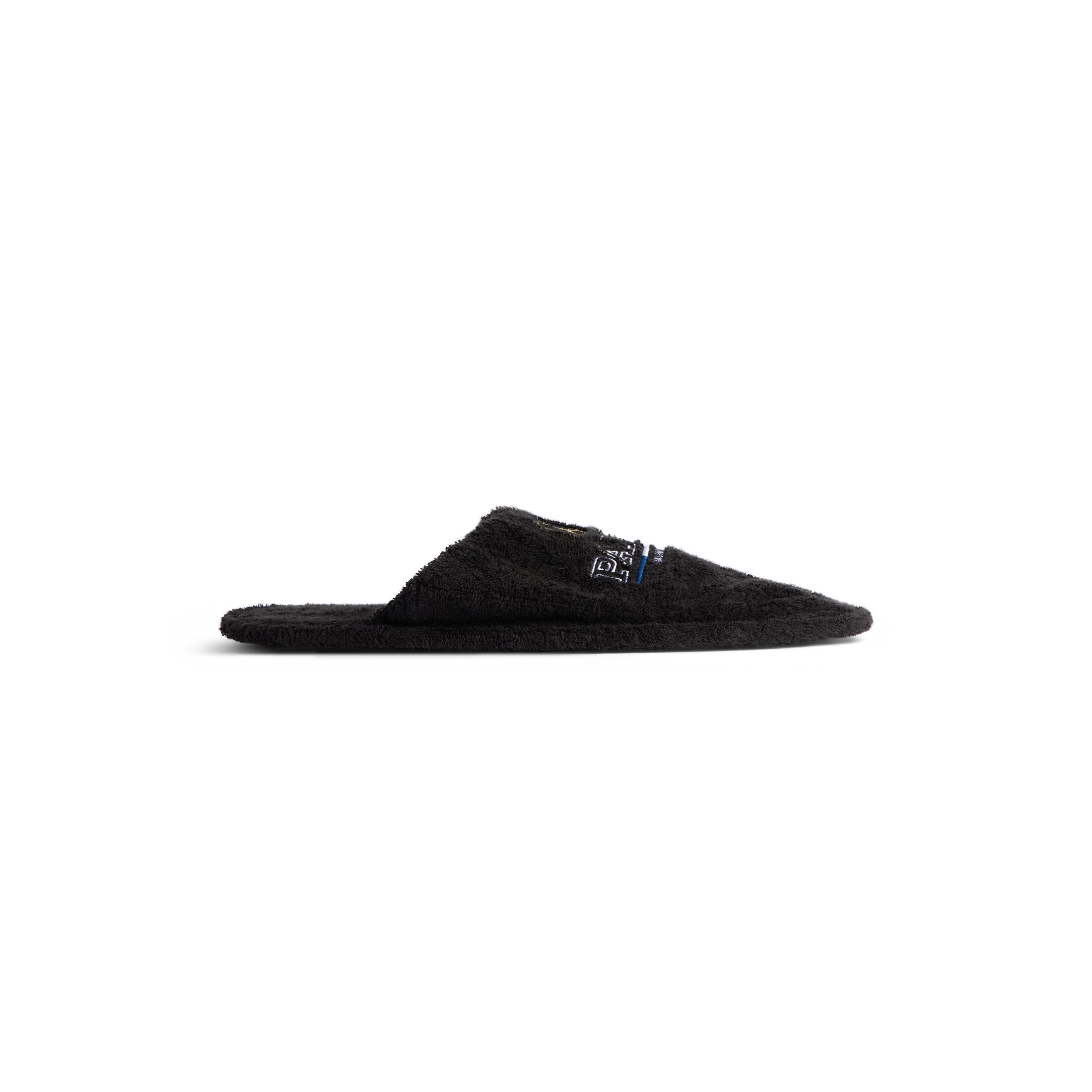 Balenciaga Hotel Flat Mule - Black - Man - 44 - Cotton