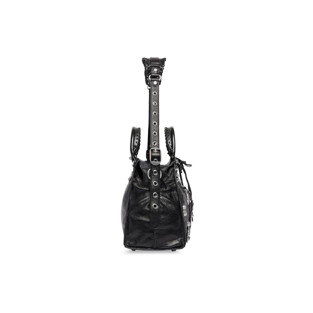 Balenciaga Black Leather And Lambskin Leather RH Classic City Bag