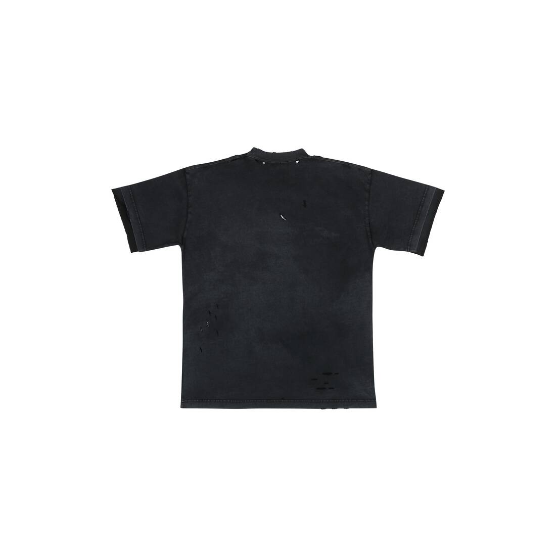 BALENCIAGA: t-shirt in used cotton - Black  Balenciaga t-shirt 612965TLVJ1  online at