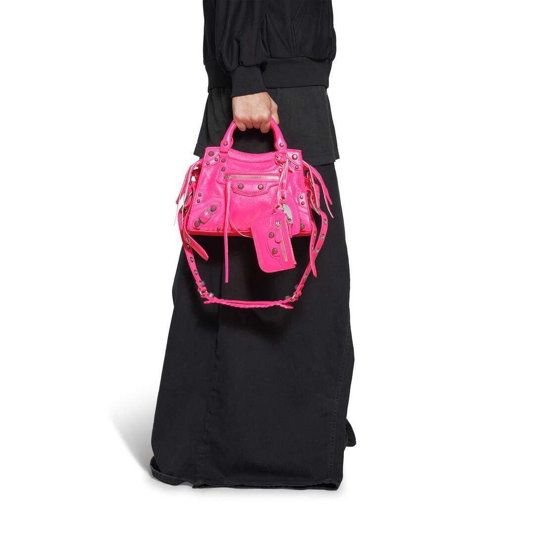 Women's Neo Cagole Xs Handbag in Fluo Pink | Balenciaga US