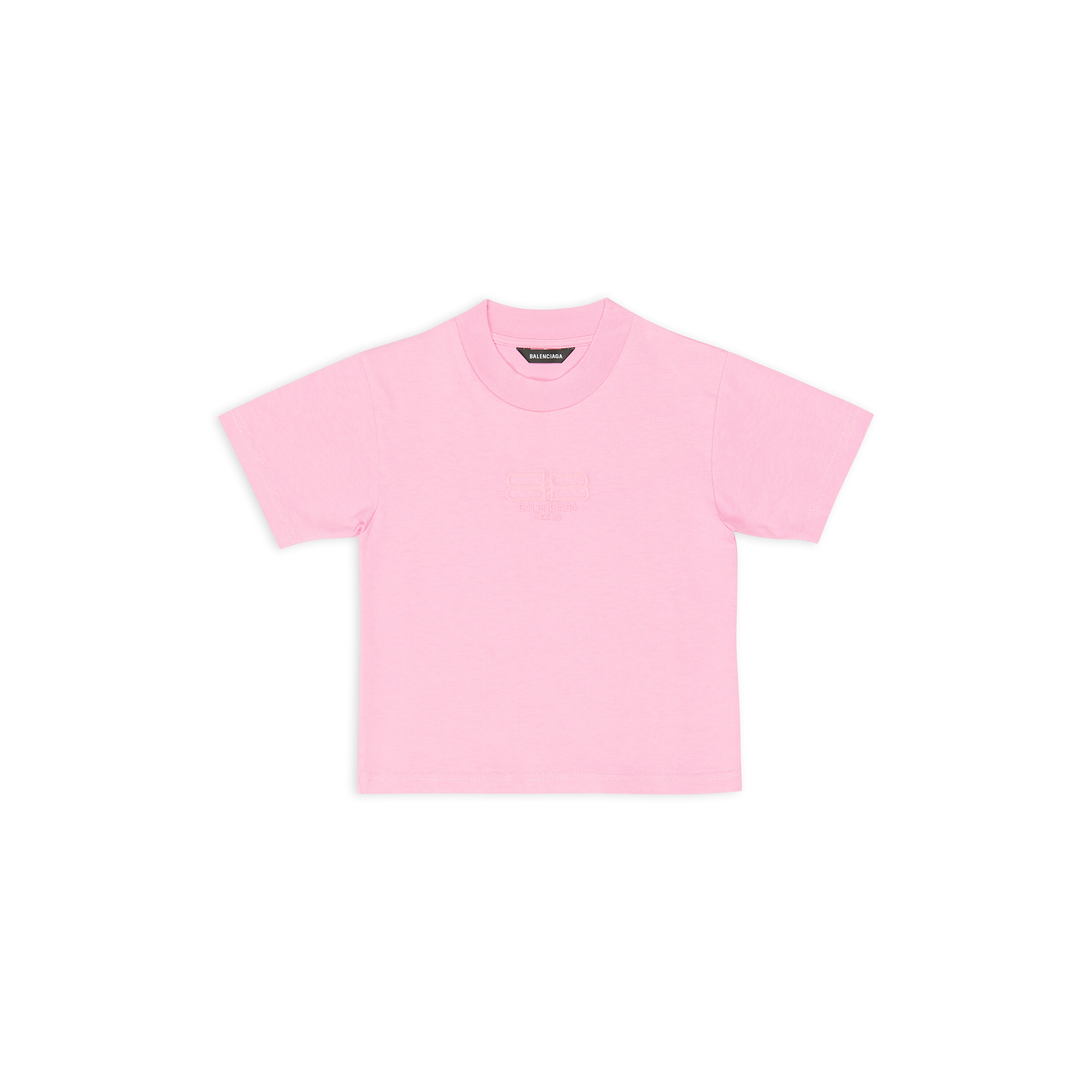 Balenciaga  LogoEmbroidered CottonJersey TShirt  Pink Balenciaga