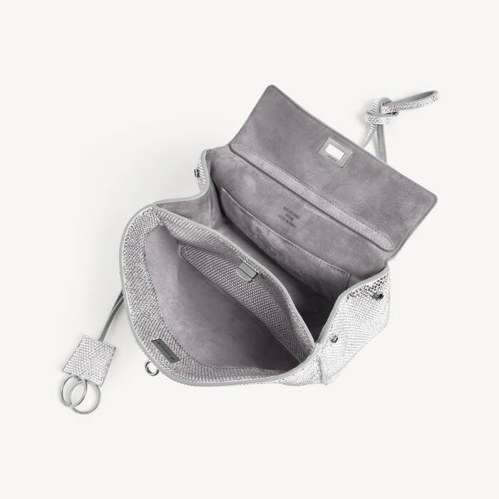 Women's Rodeo Handbag Mini With Rhinestones in Smoke Grey - Women | Balenciaga Australia EN - Image 2