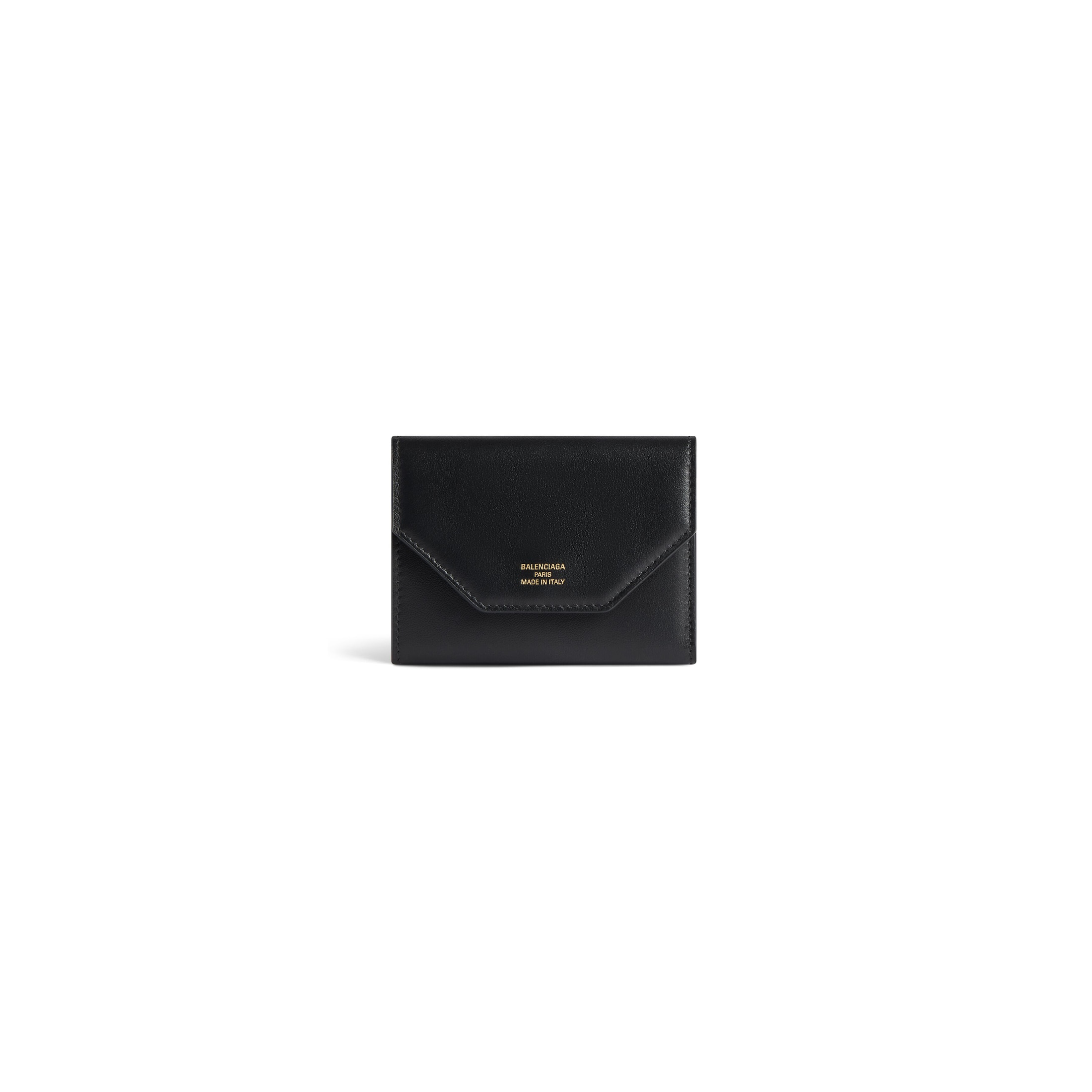 Balenciaga Envelope Compact Wallet With Card Holder - Black - Woman - Calfskin