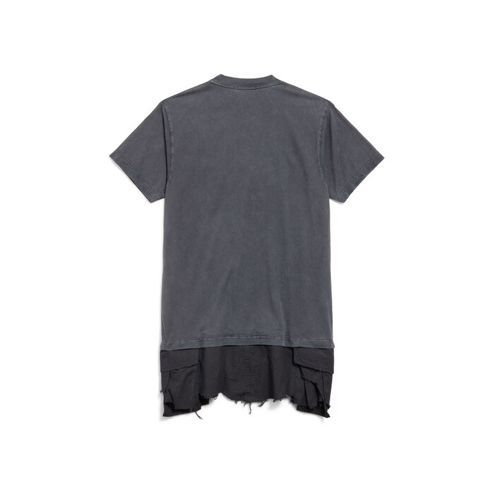 luxury script hybrid t-shirt cargo dress