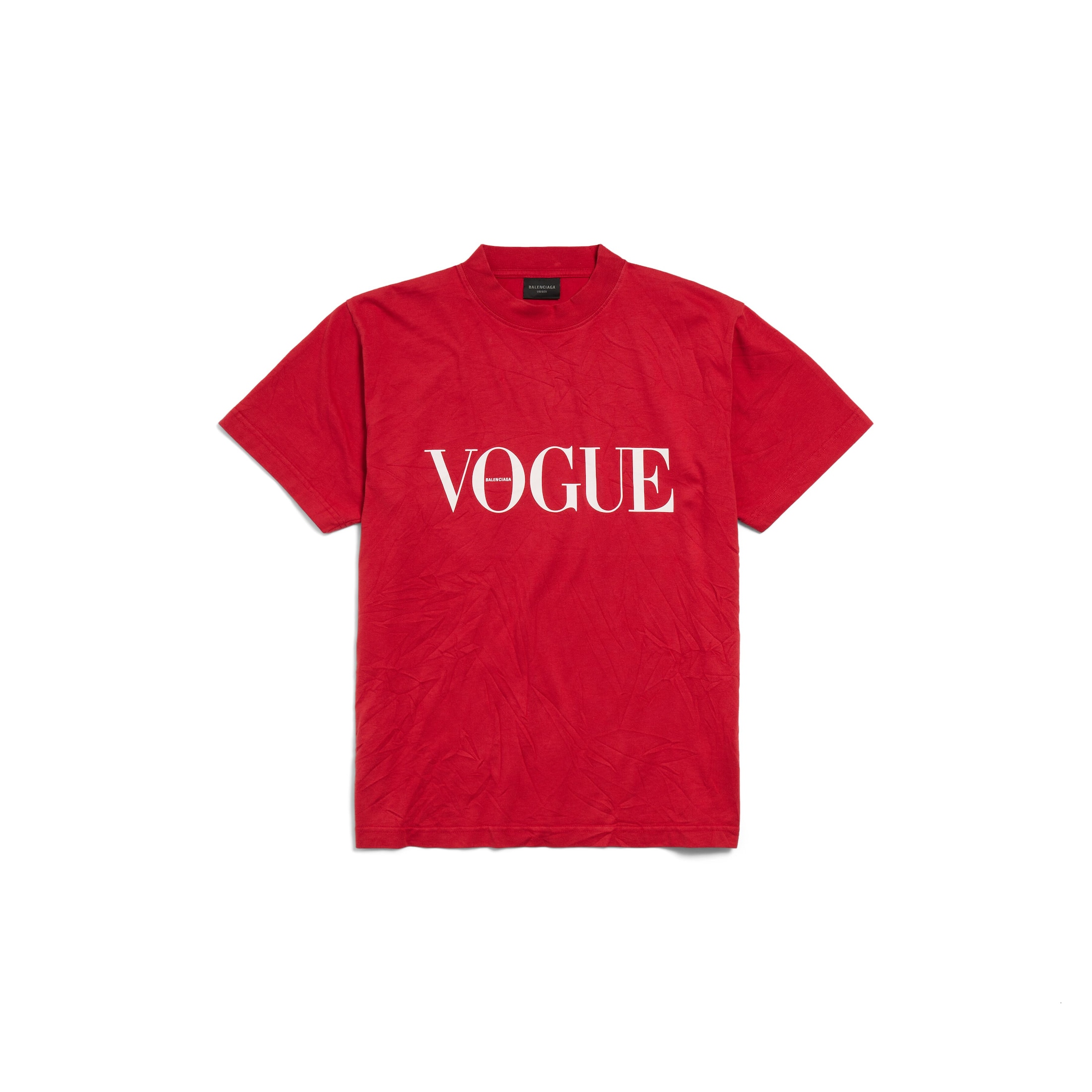 Balenciaga | Vogue T-Shirt Small Fit - Red - Woman - M - Main Fabric: 100% Cotton - Trimming: 95% Cotton, 5% Elastane