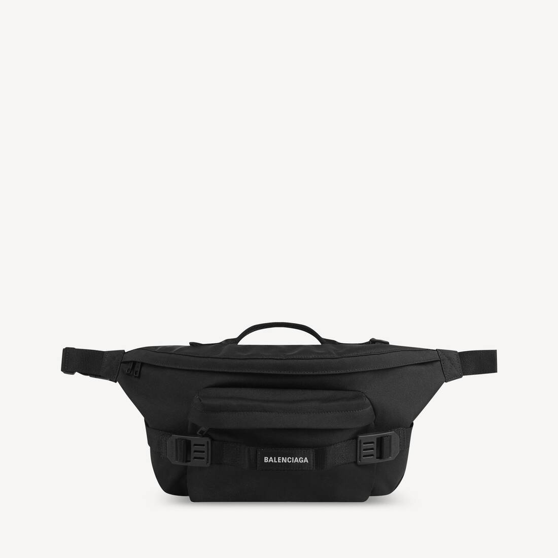 발렌시아가 남성 블랙 아미 라지 벨트팩 6440352BKPI1000