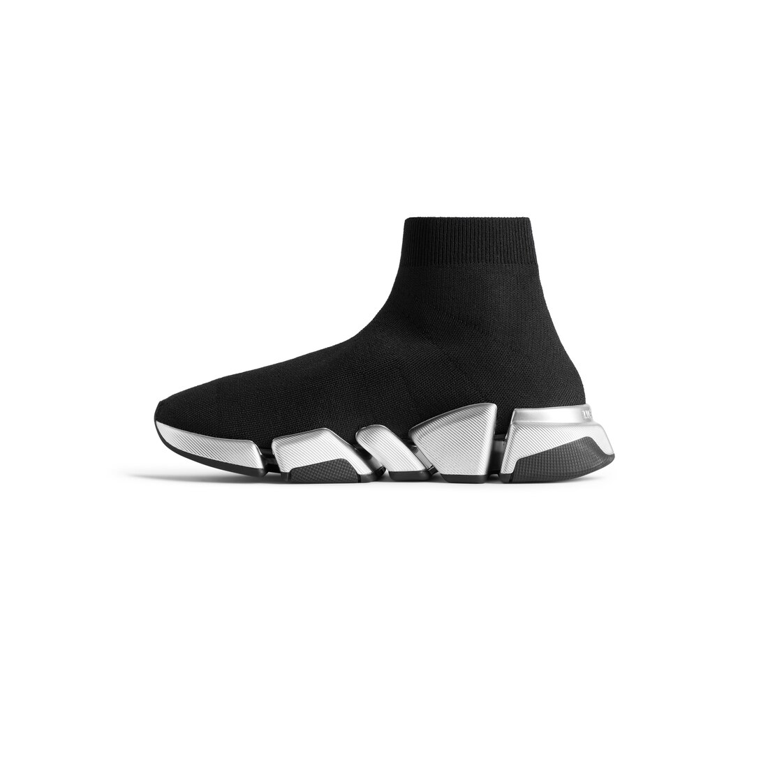 Men's Speed 2.0 Recycled Knit Sneaker in Black/silver