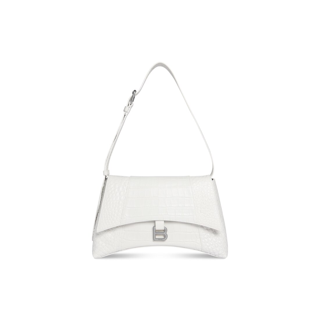 Women's Downtown Xs Shoulder Bag Crocodile Embossed in White