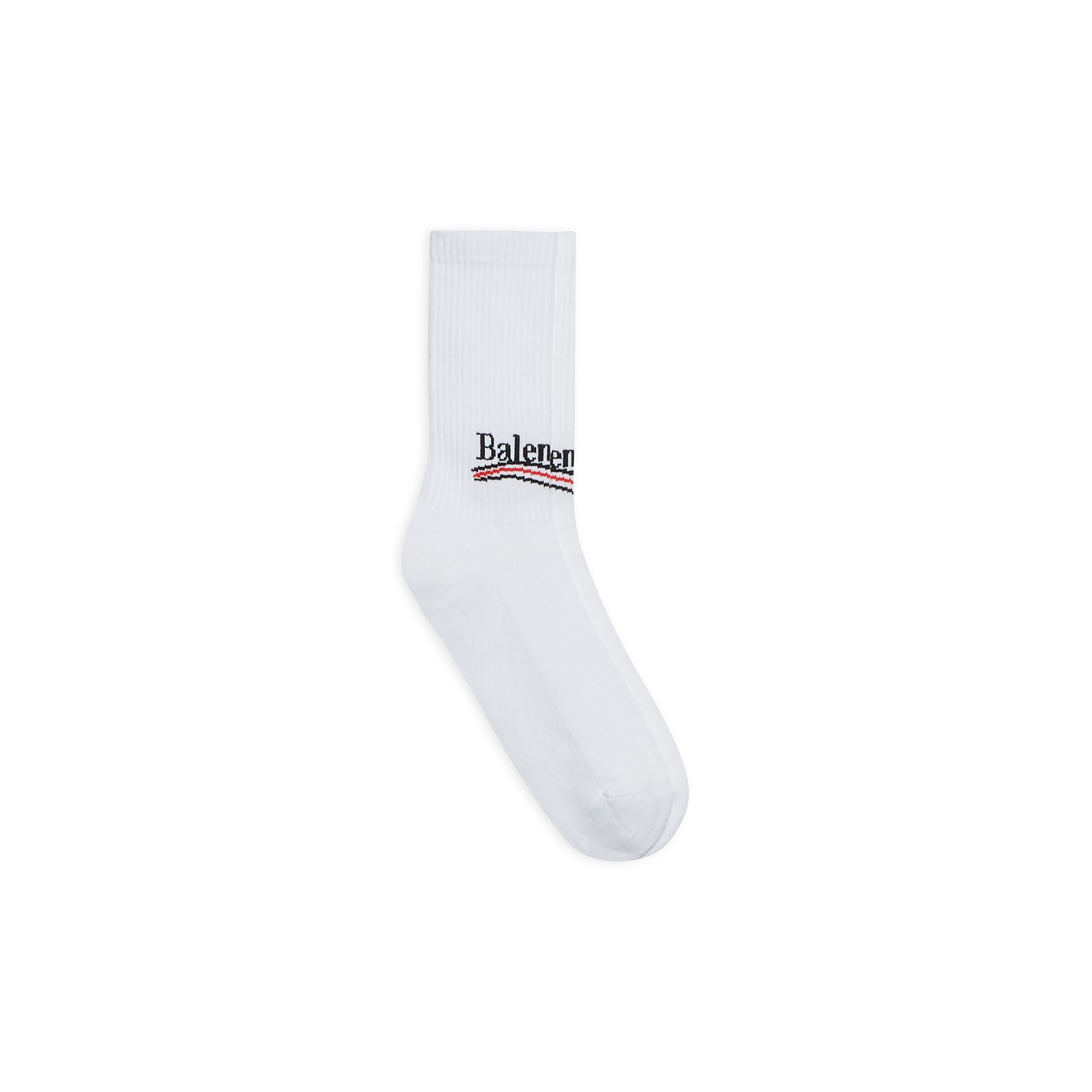 Balenciaga Political Campaign Tennis Socks - White - Men's - - Cotton, Polyamide & Elastane