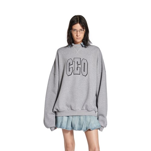 ceo team logo shirt collar crewneck