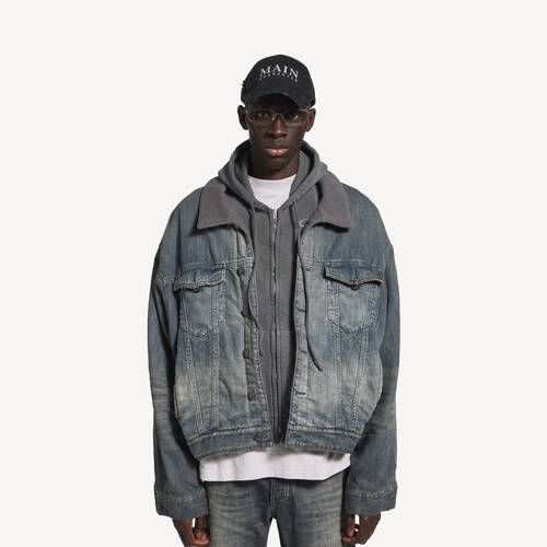 layered lined牛仔夹克