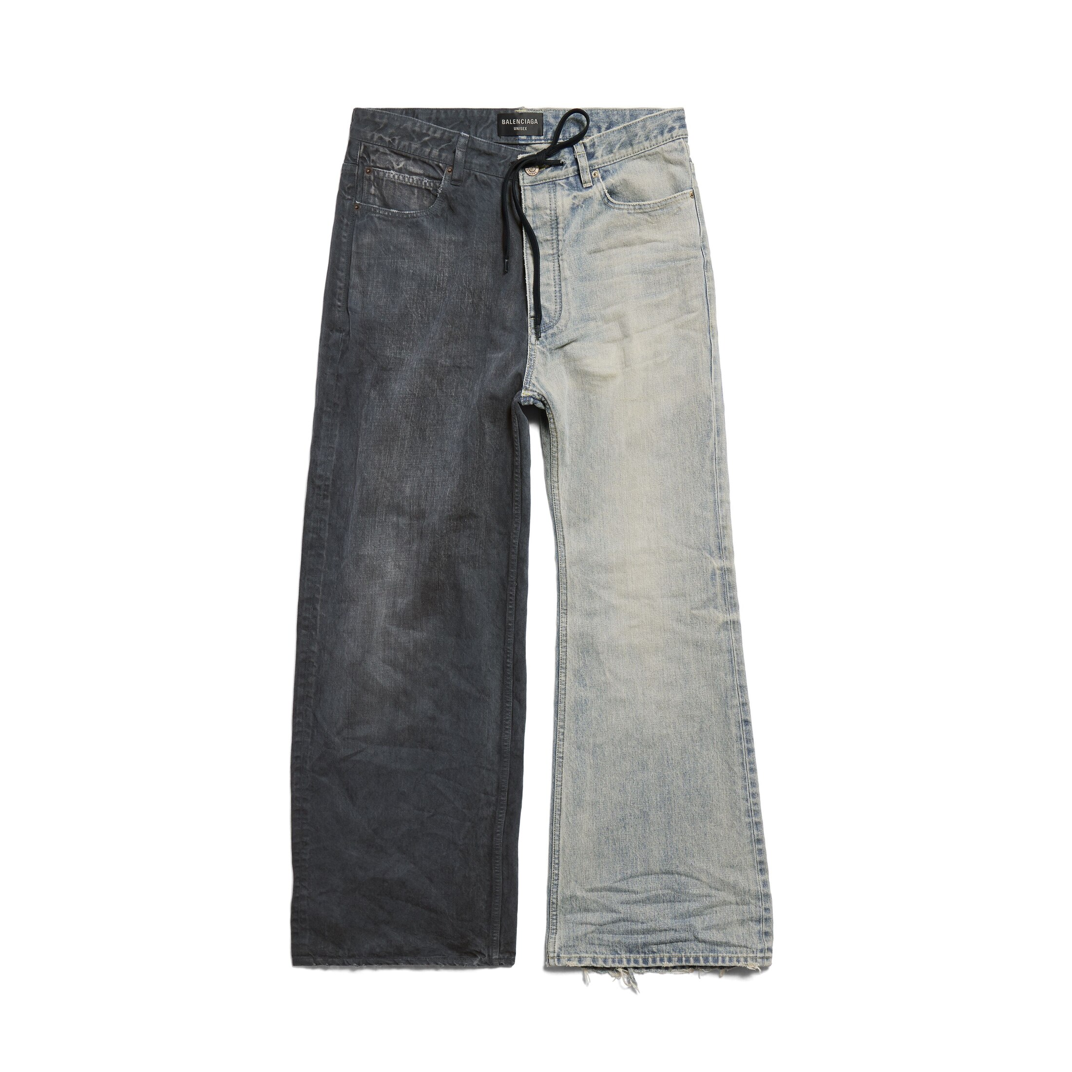 Balenciaga Pantaloni Fifty-Fifty - Grigio E Argento - Unisex - XL - Cotone