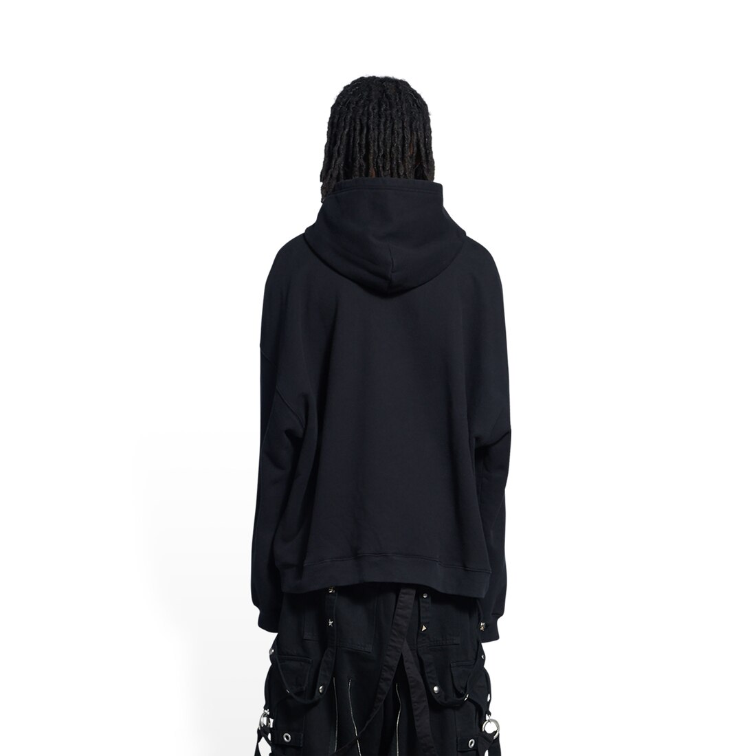 Men's Cities Paris Hoodie Wide Fit in Black | Balenciaga US