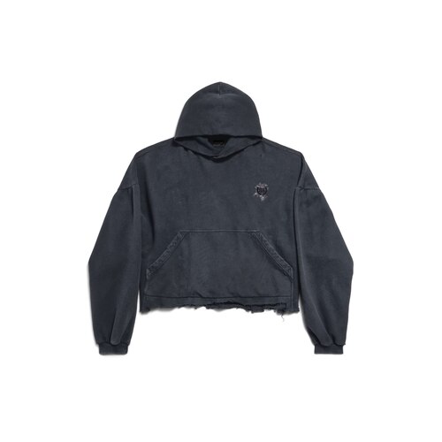 balenciaga nail polish cropped hoodie