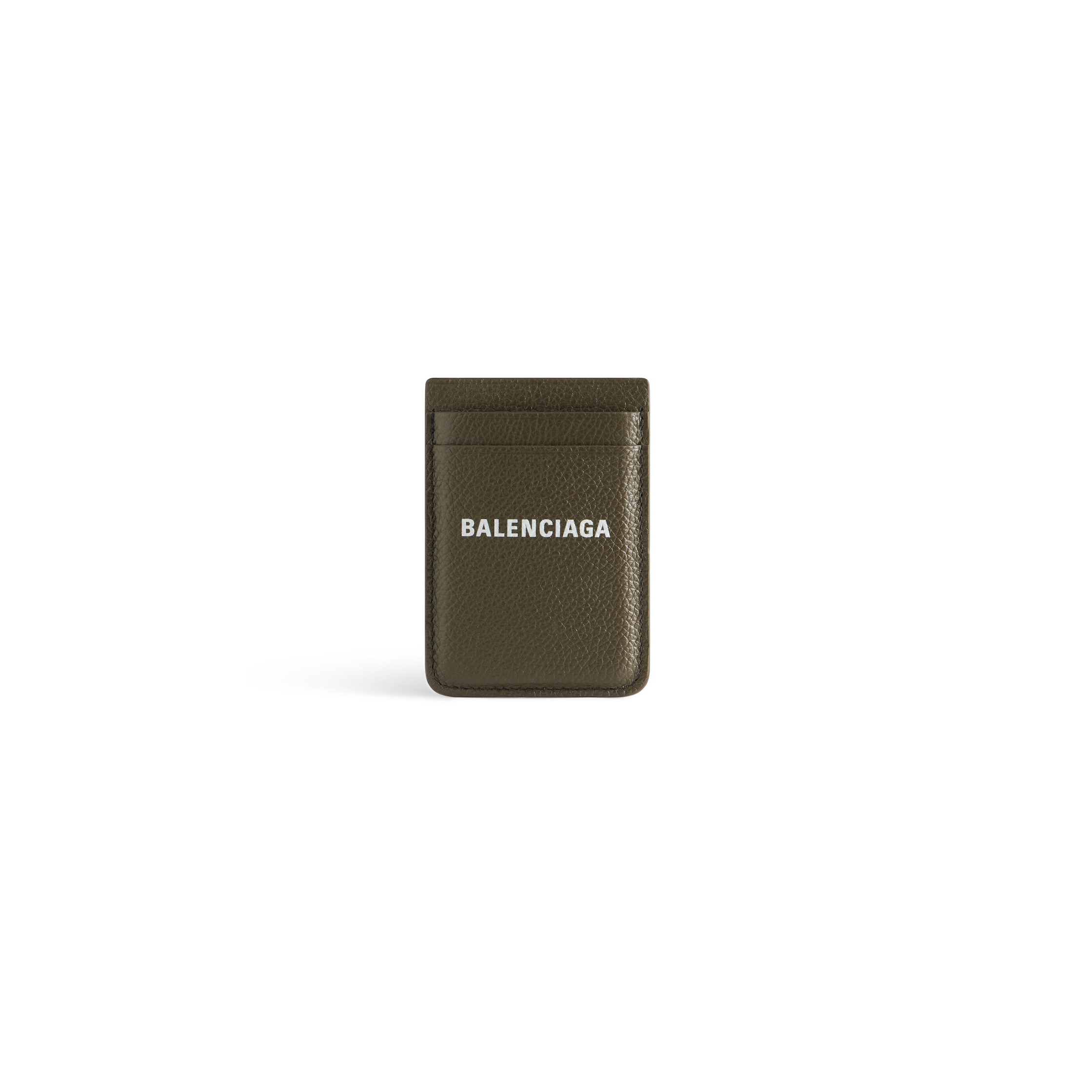 Balenciaga Cash Magnet Card Holder - Green - Man - Calfskin