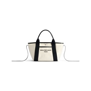 Balenciaga Biarritz Small Tote Bag Beige Black