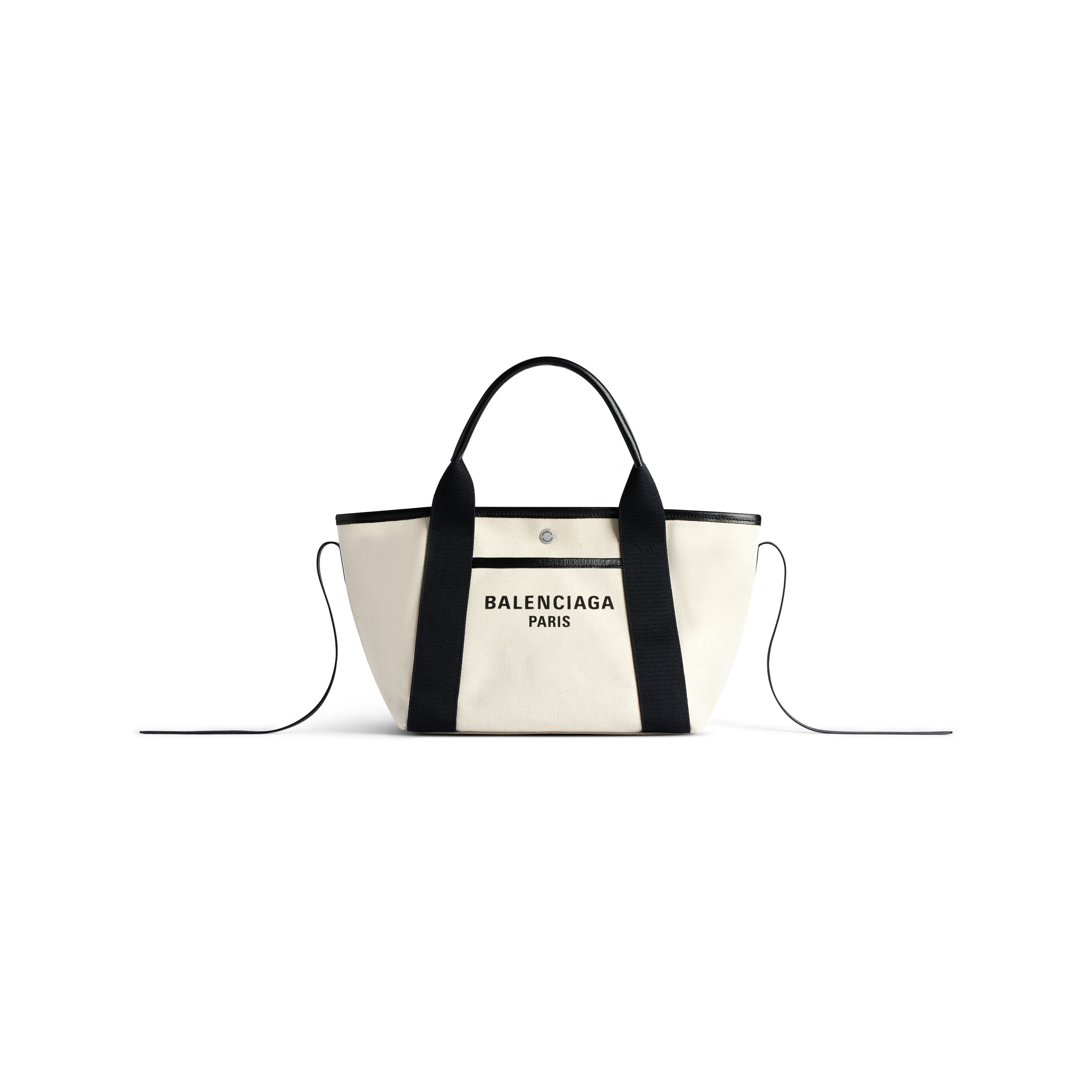 Women s Biarritz Small Tote Bag in Beige black Balenciaga CA