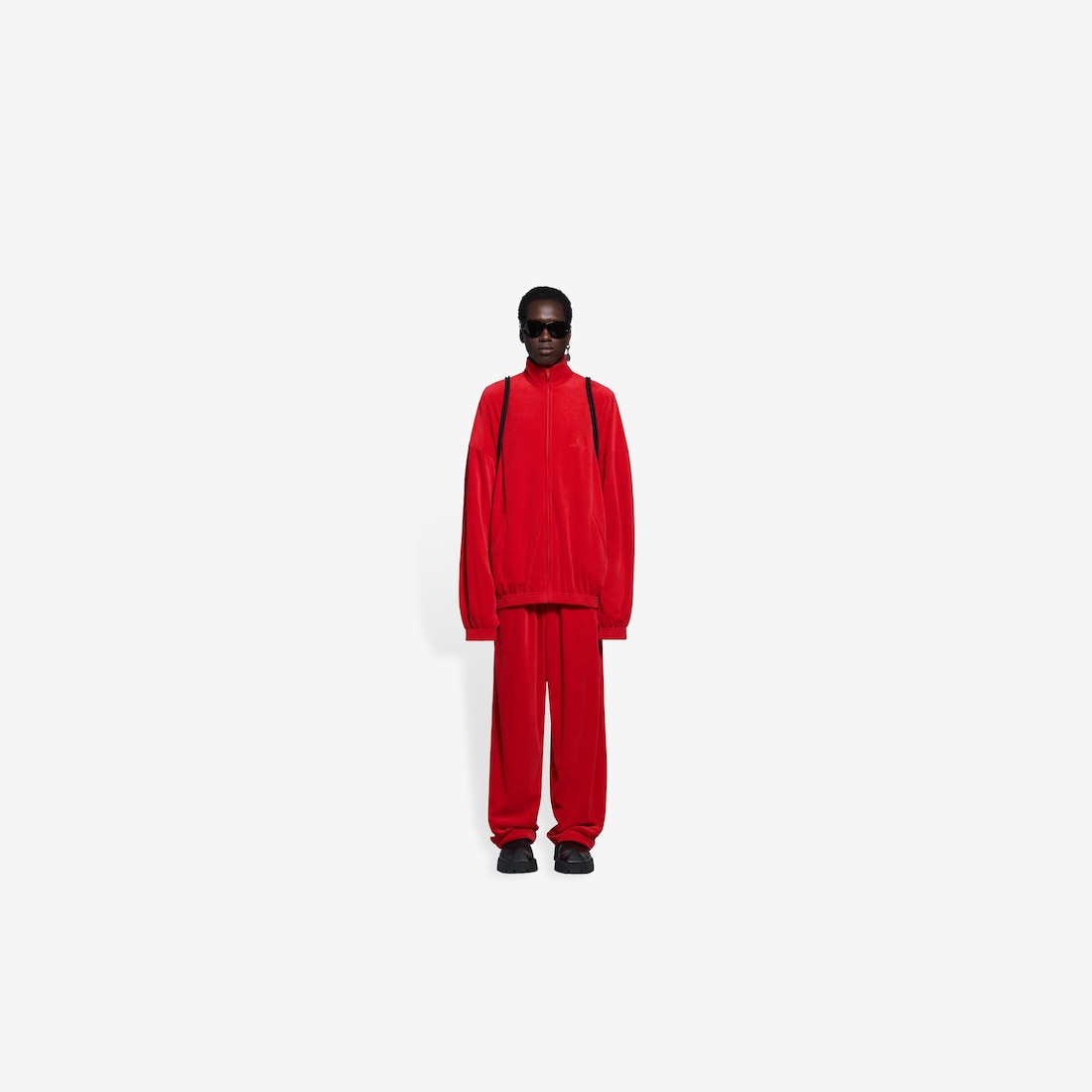 Balenciaga red sales track jacket