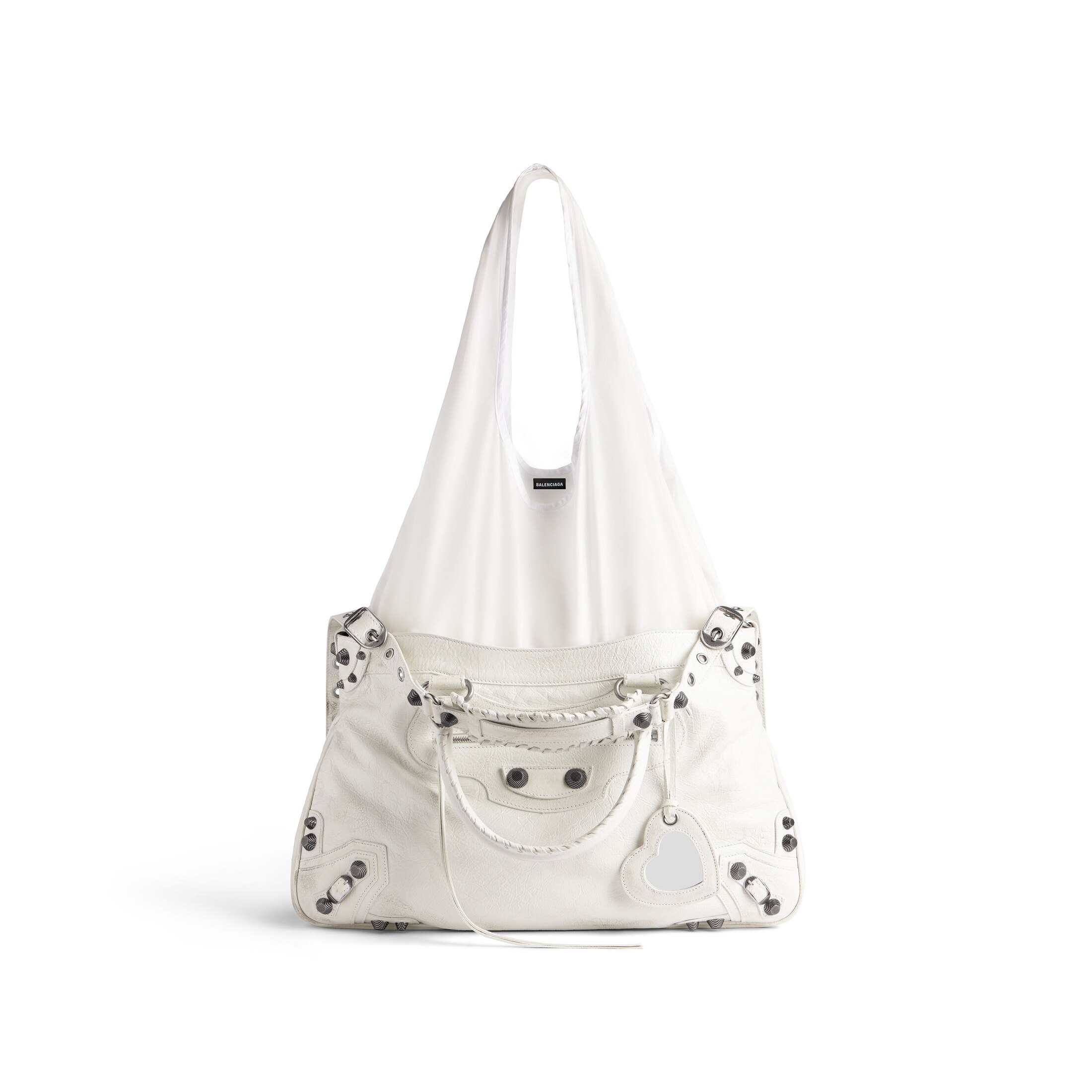 Balenciaga Neo Cagole XL Tote Bag Plus Used Effect - White - Women's - Lambskin, Polyamide