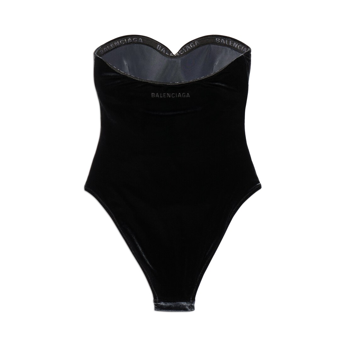 Women s Sweetheart Neck Swimsuit in Black Balenciaga CA