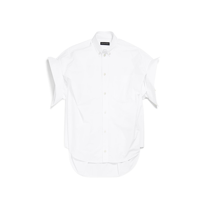 camicia con maniche con risvolto