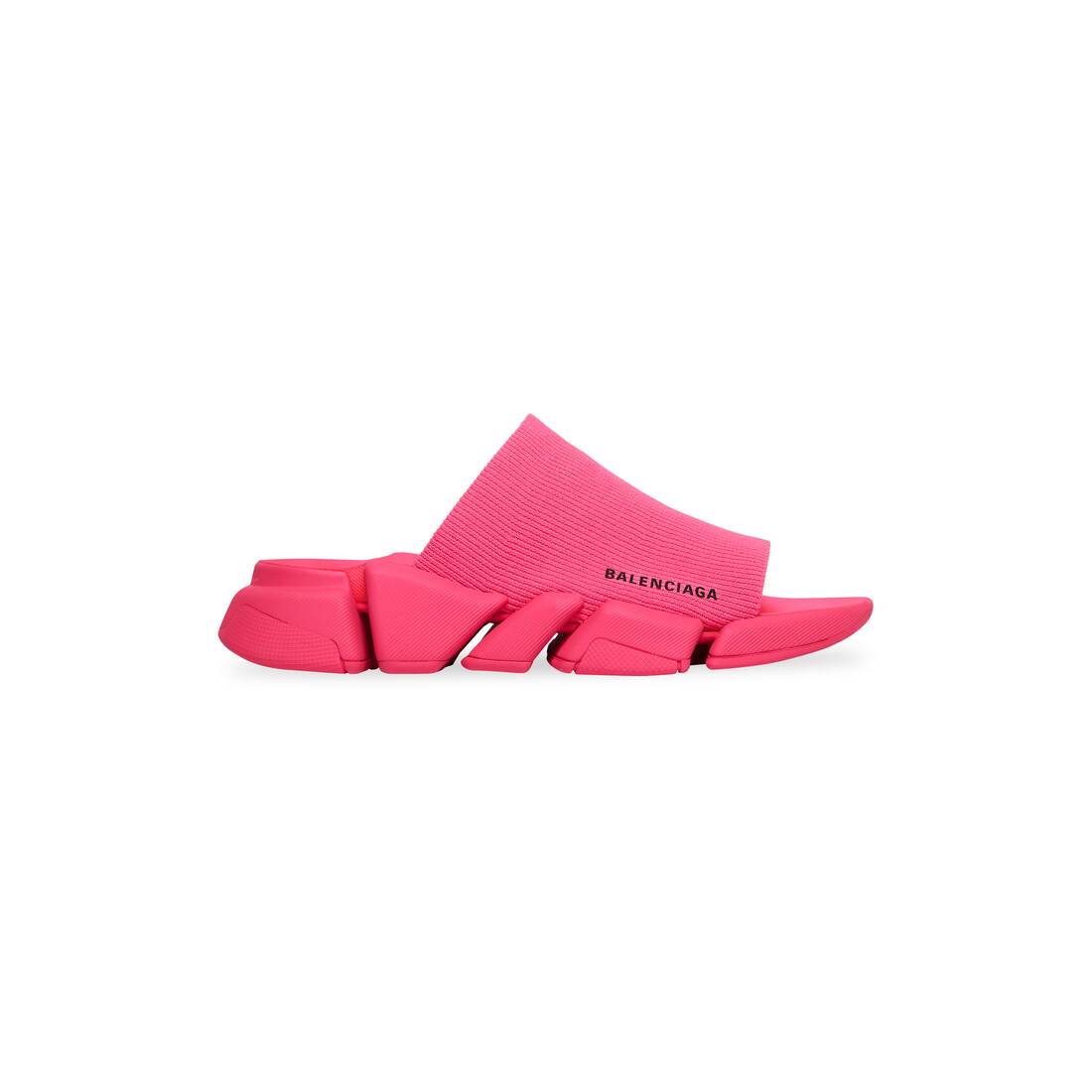 Balenciaga Kids Light Pink Speed Recycled Knit Logo-Print Sneakers
