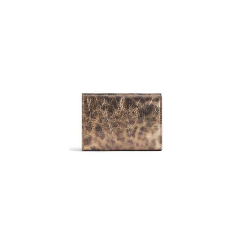 le cagole mini wallet with leopard print