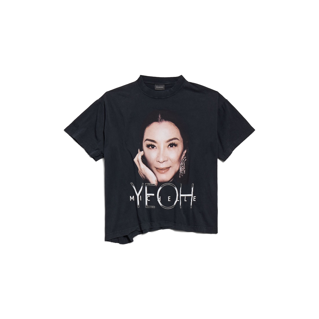 Michelle Boxy T-shirt in Black Faded | Balenciaga US