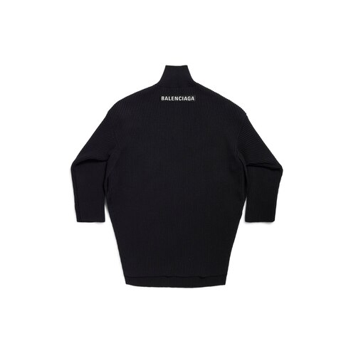 half zip high neck poncho