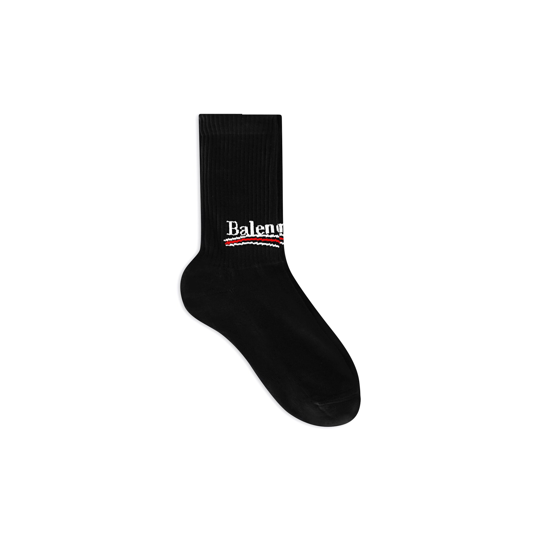 Balenciaga Political Campaign Tennis Socks - Black - Men's - - Cotton, Polyamide & Elastane