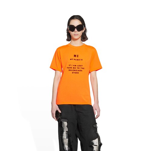 balenciaga orange t shirt