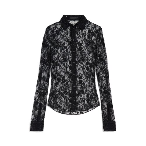 embroidered fitted shirt