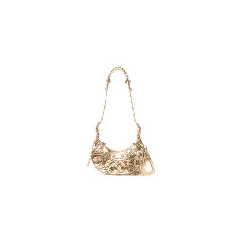 le cagole xs shoulder bag metallized with rhinestones