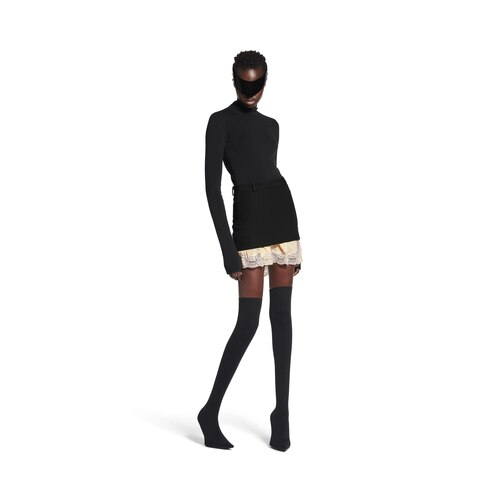 lingerie mini tailored skirt