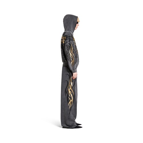 tacky gold zip-up hoodie regular fit