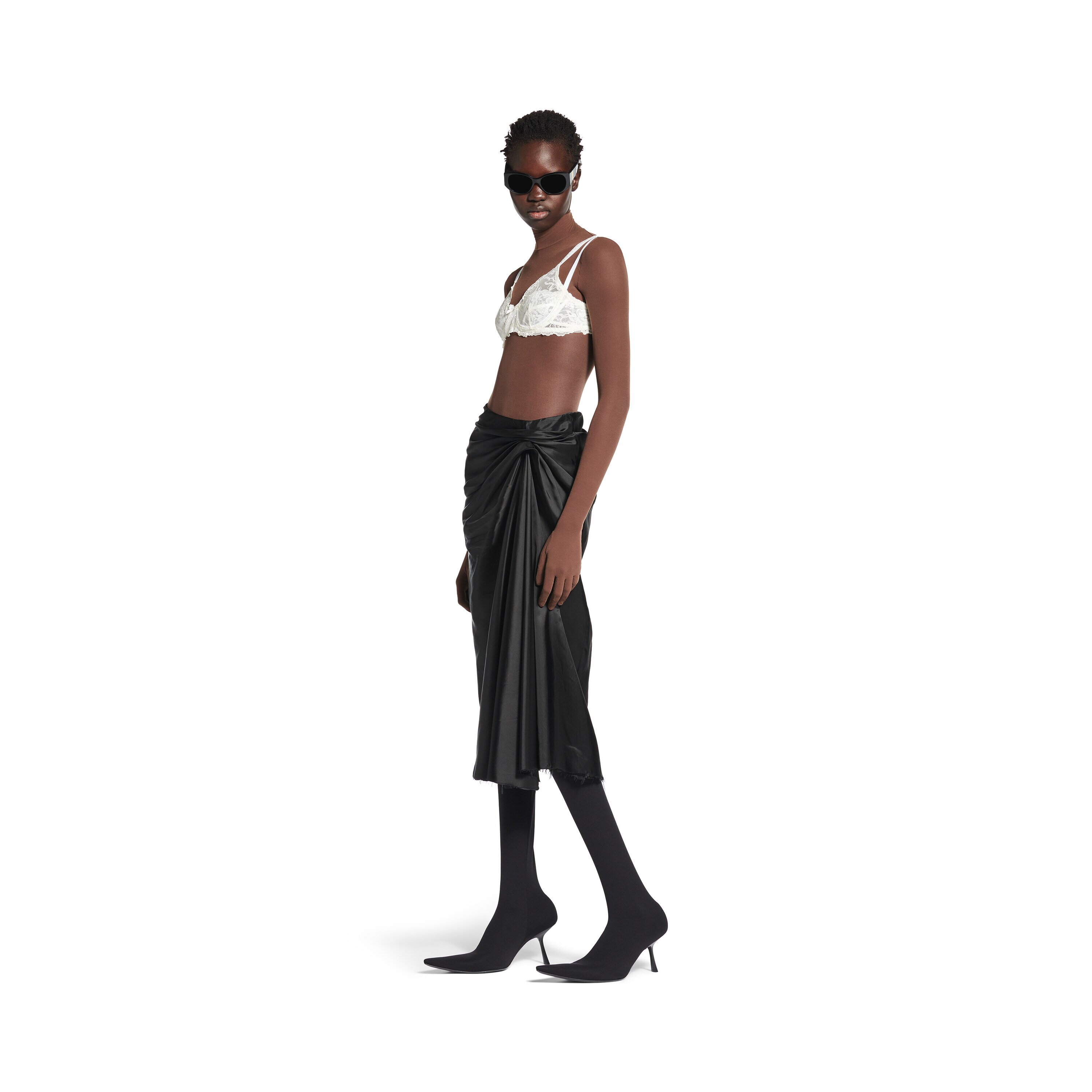 【関税＆送料込み】Balenciaga Draped Skirt Balenciaga Draped Tailored Skirt | Harrods US