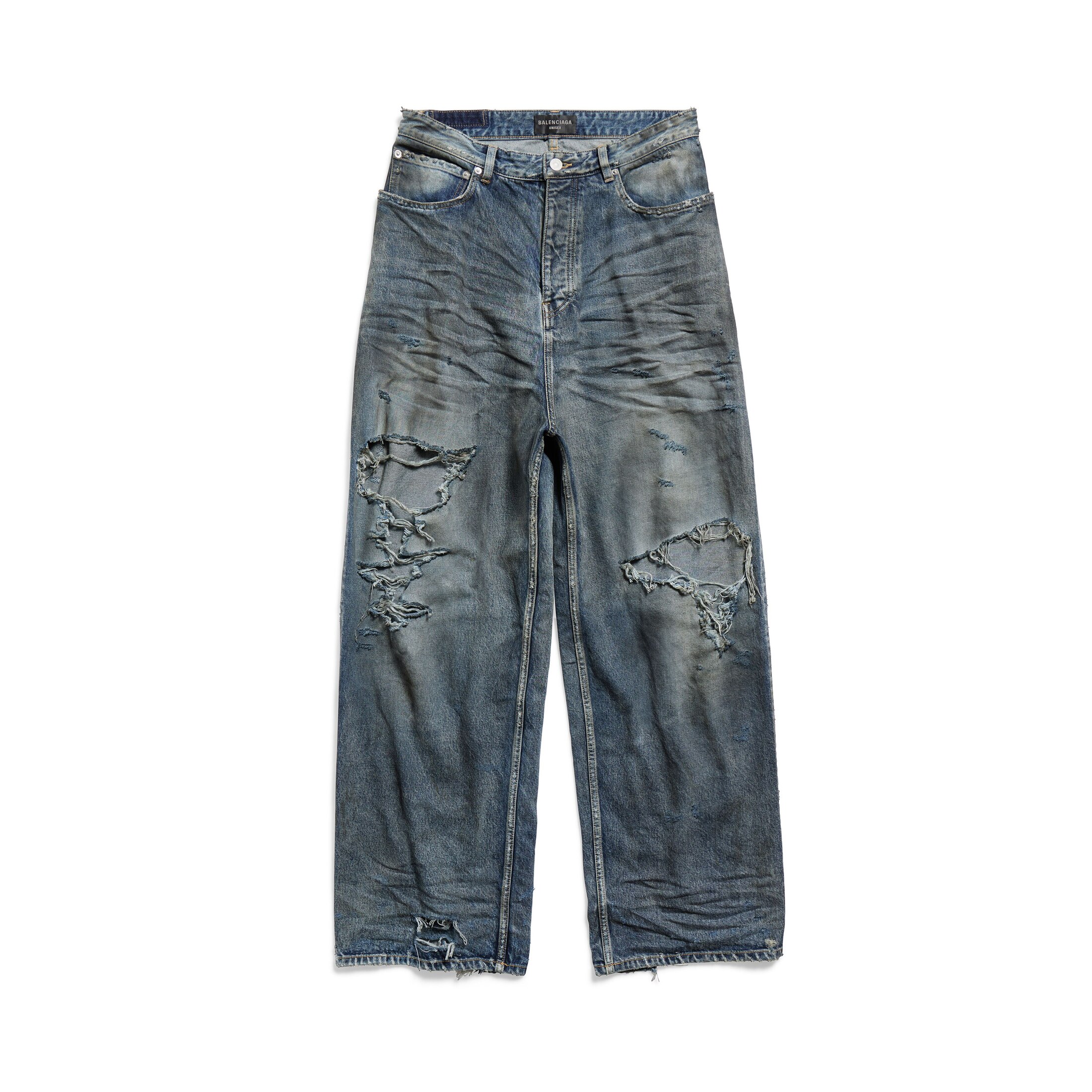 Balenciaga Baggy Pants - Blue - Unisex - M - Cotton