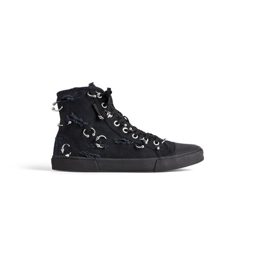 paris high top sneaker with piercings