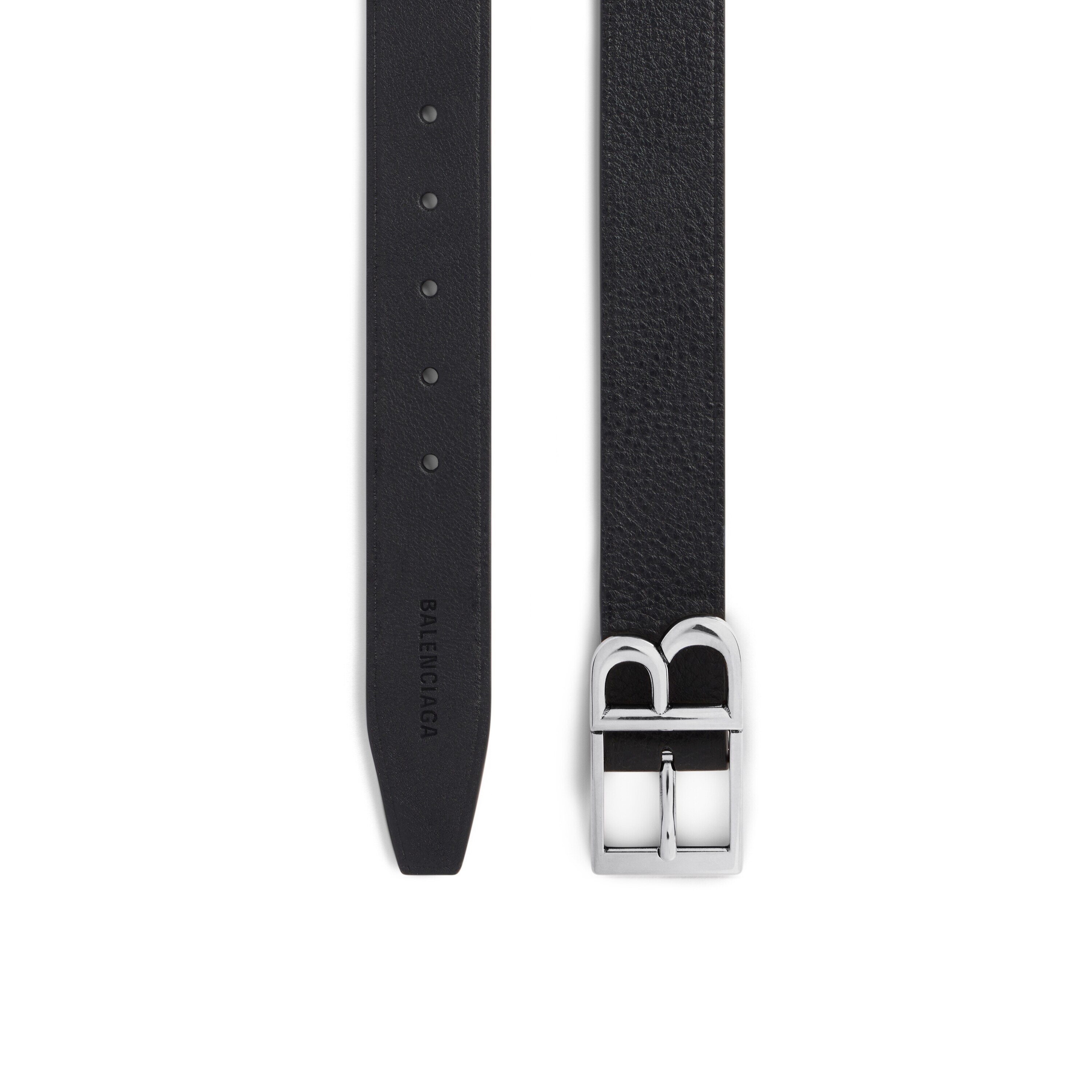 Women's Bb Thin Belt in Black | Balenciaga US