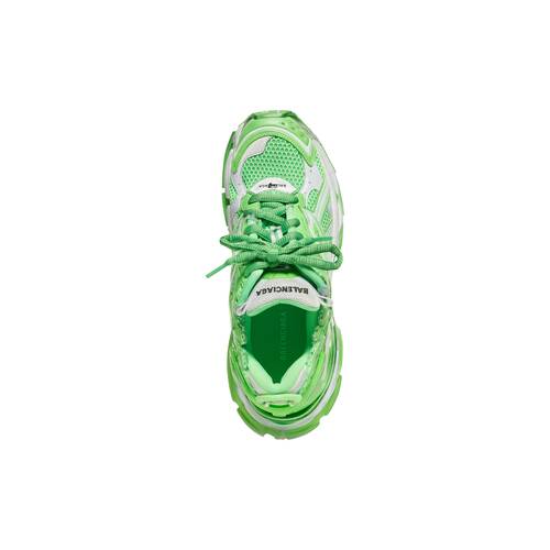 Lengua macarrónica Cha Bigote Zapatillas Runner para Hombre en Verde Fluorescente | Balenciaga ES