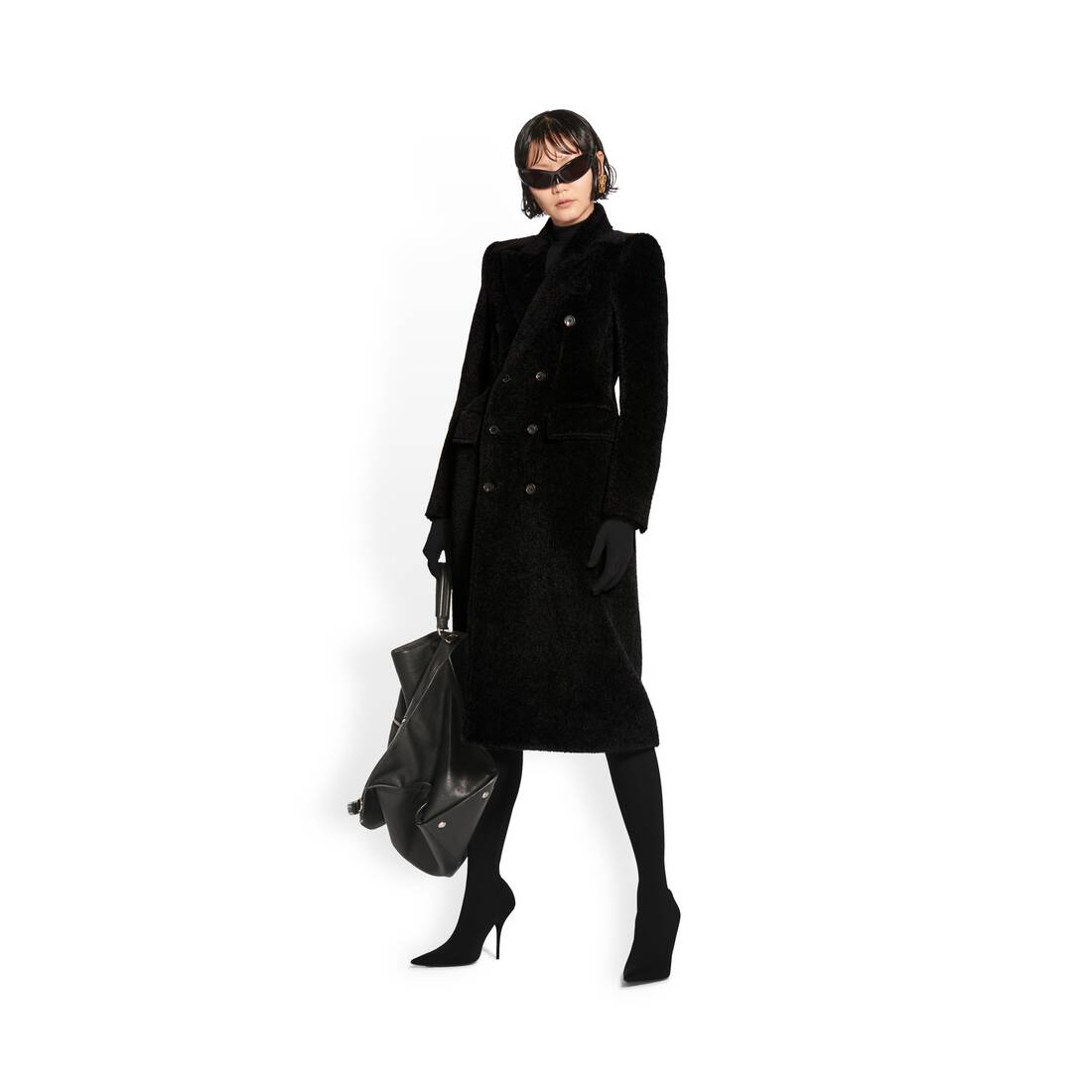 Coat Balenciaga Black size 34 FR in Synthetic  29697431