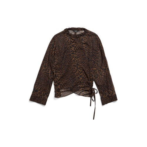 leopard minimal blouse