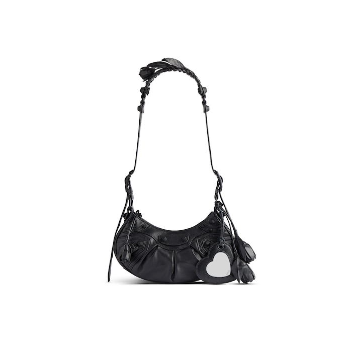 le cagole xs shoulder bag with roses 