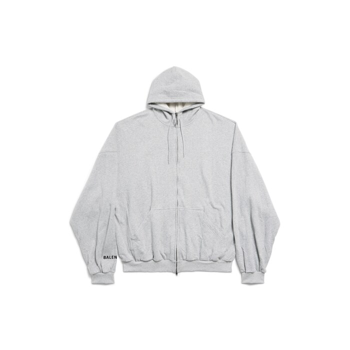 hi there large zip-up hoodie