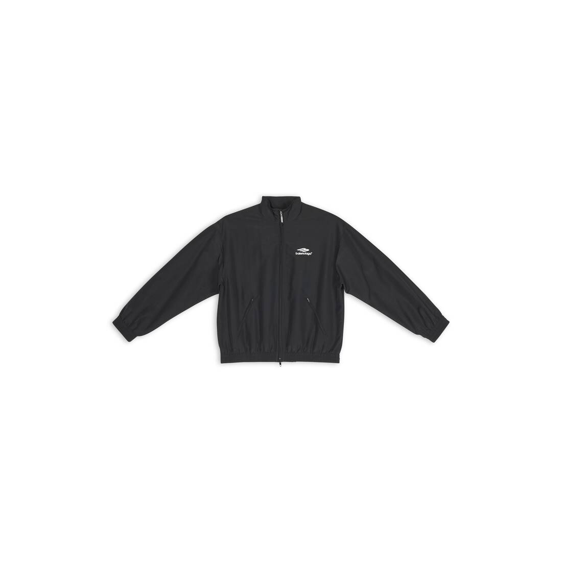 tjære Cafe Igangværende Men's 3b Sports Icon Small Fit Tracksuit Jacket in Black | Balenciaga US