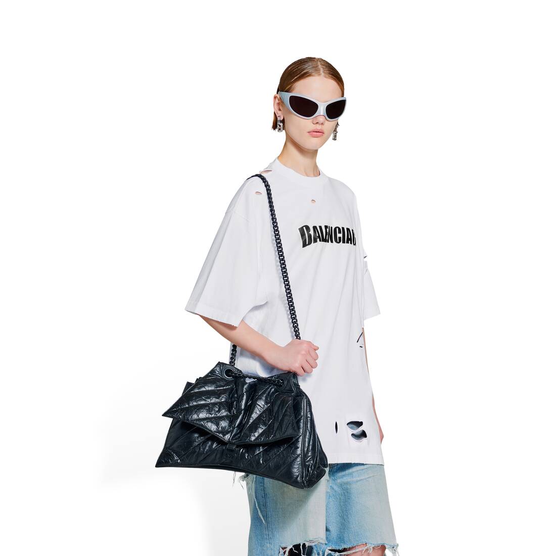 Destroyed T-shirt Boxy Fit in White