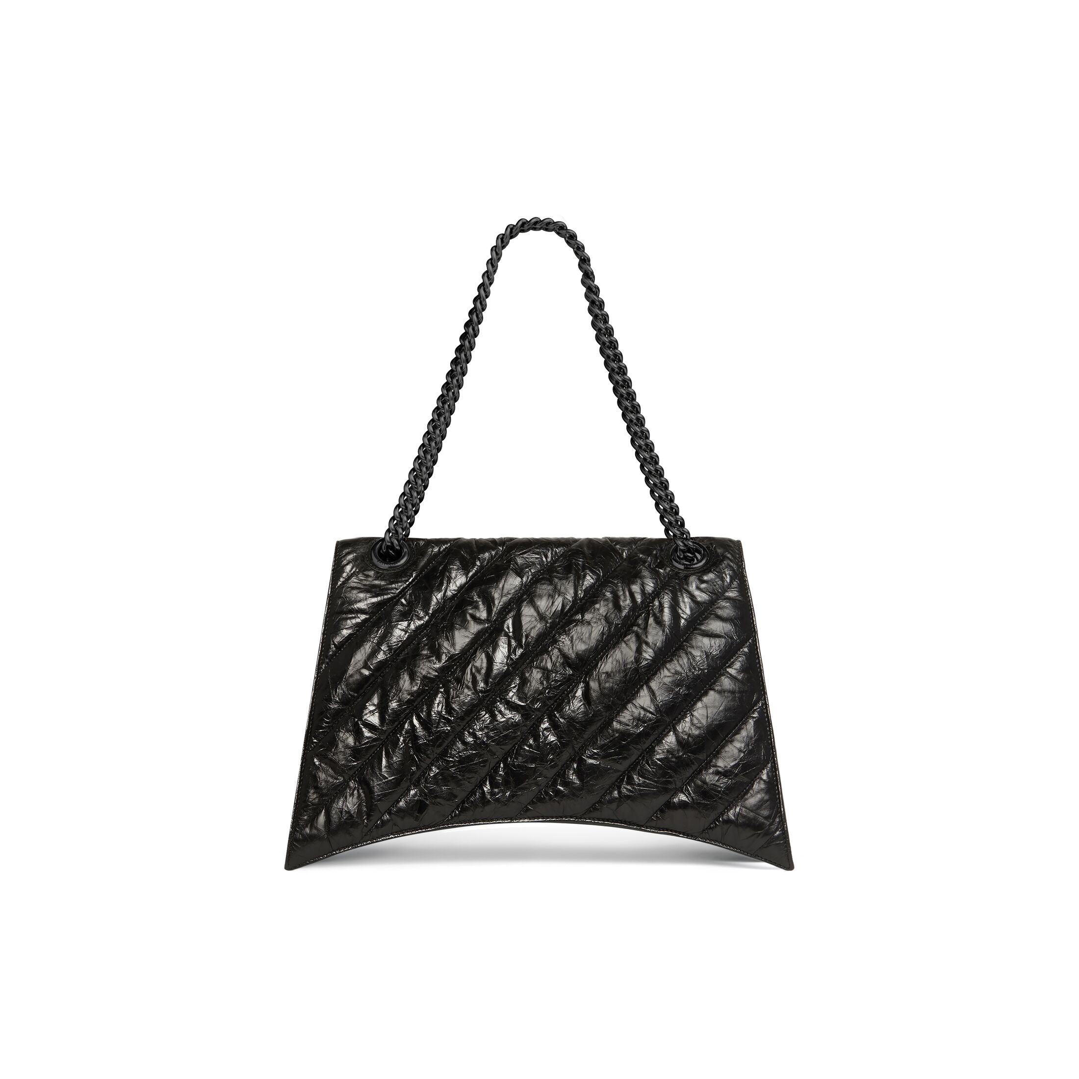 Women's Crush Large Chain Bag Quilted in Black | Balenciaga US