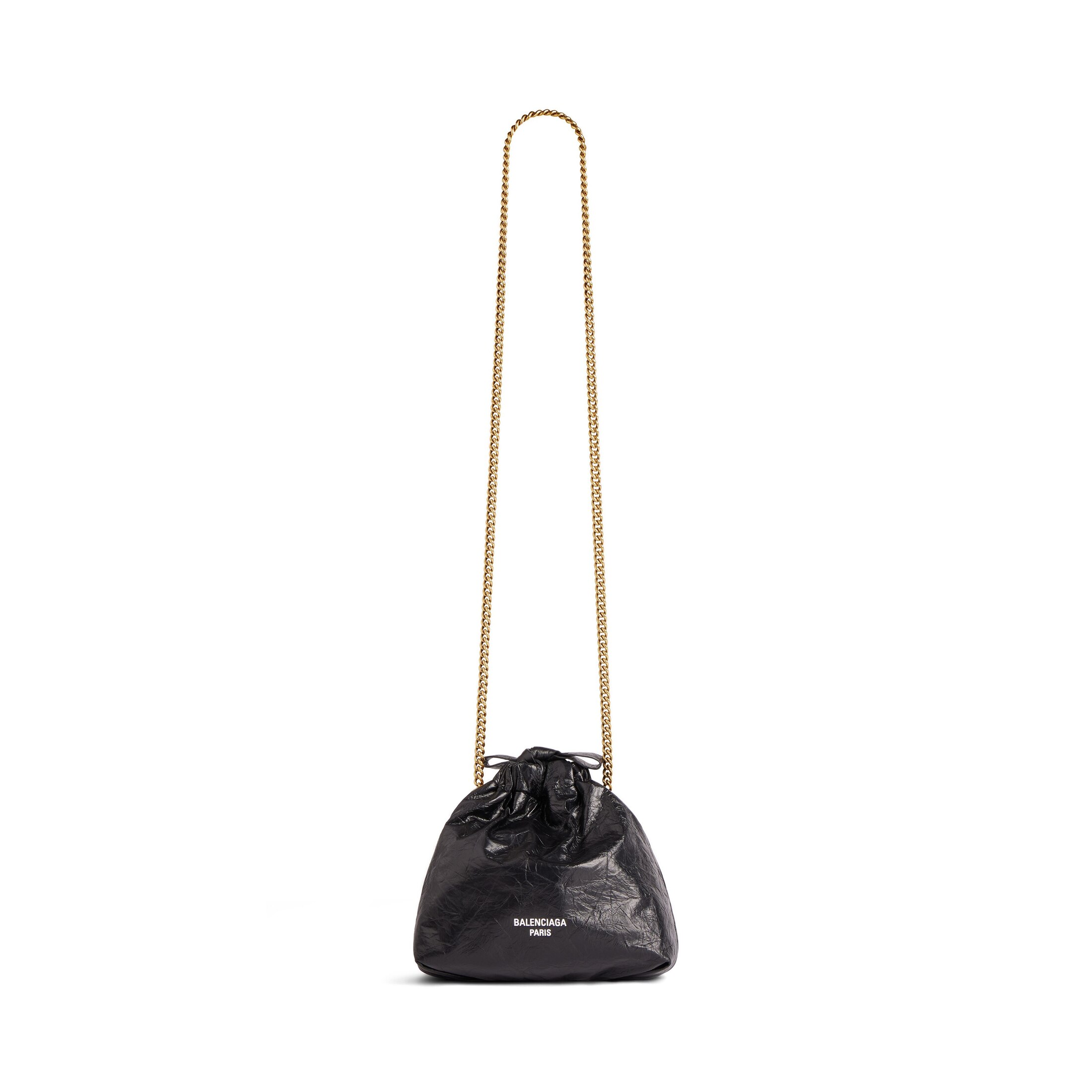 Balenciaga Crush XS Tote Bag - Black - Woman - Calfskin, Lambskin