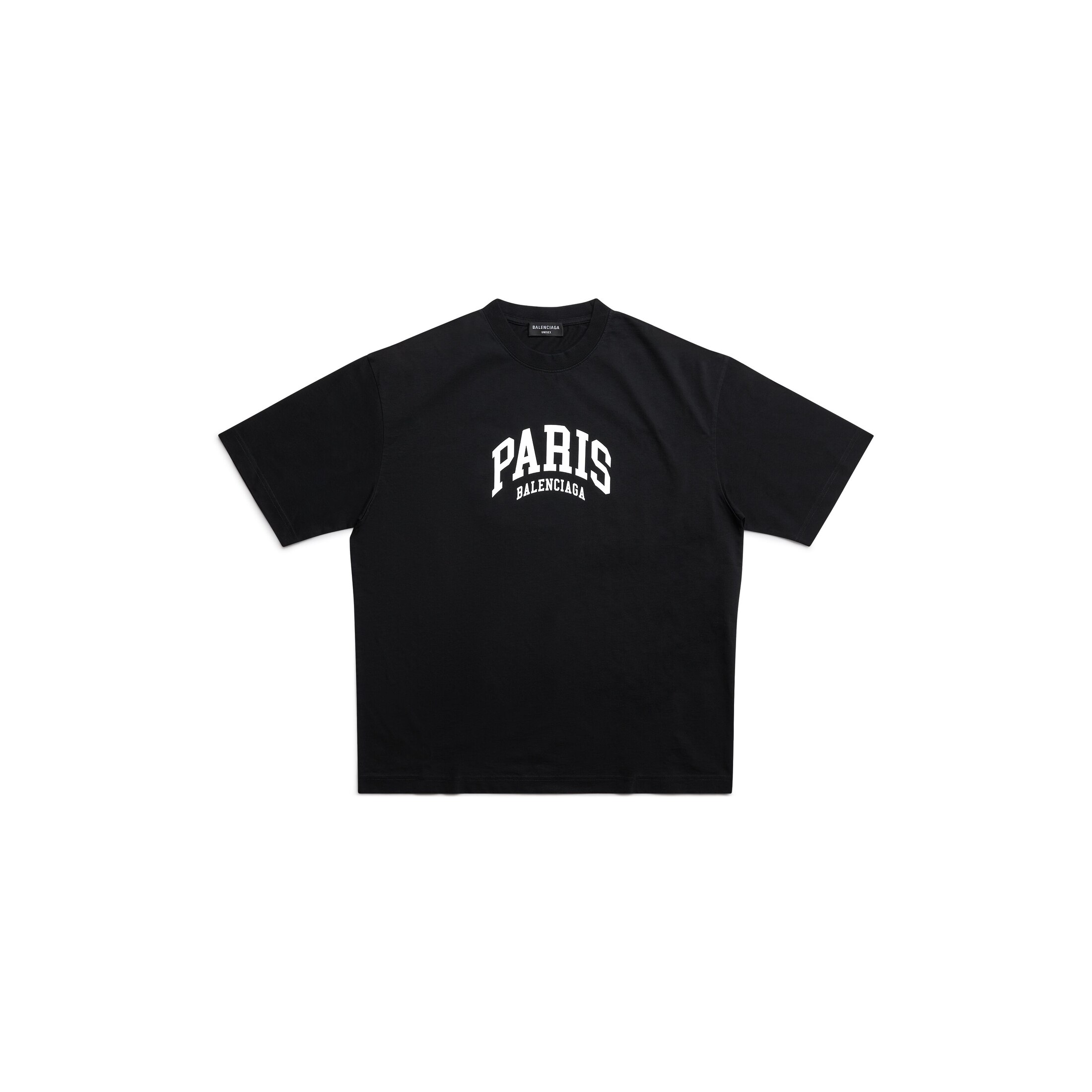 Balenciaga Cities Paris T-Shirt Medium Fit - Black - Men's - - Cotton